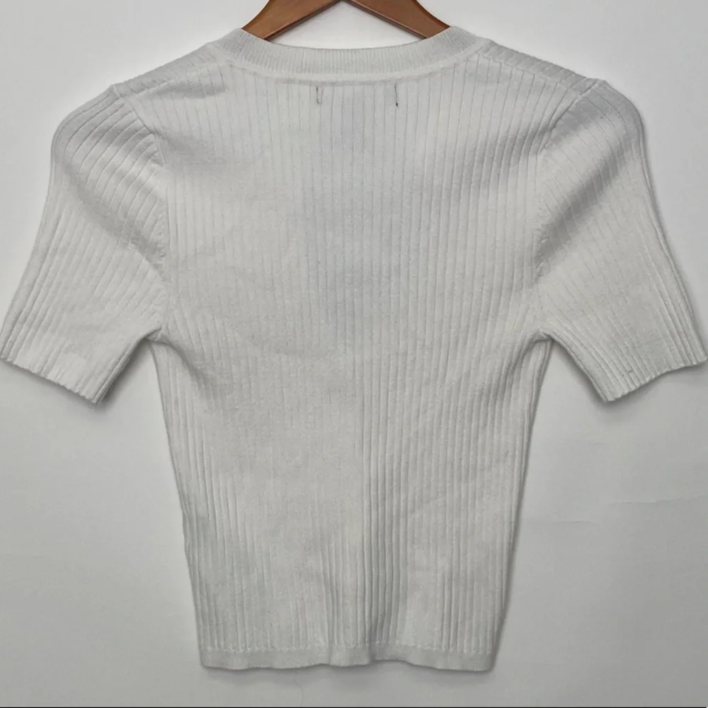 Ribbed cropped cardigan - Picture 2 of 5